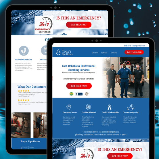 msmdigital marketing website design for plumber chapel hill nc, durham nc, raleigh nc