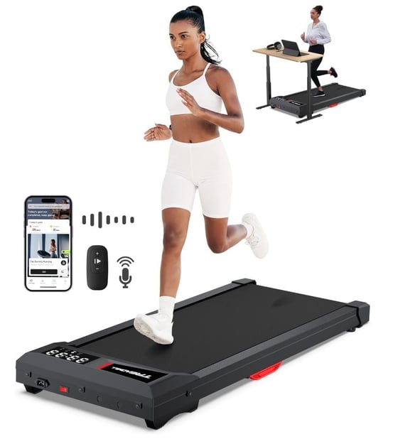 WellFit, Incline Walking Pad Treadmill, Fitness, Gym, Jogging