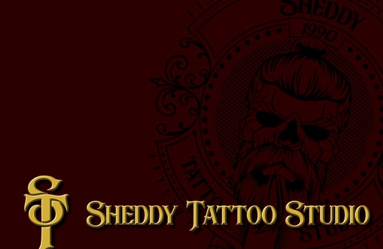 Logotipo com caveira de caravela para estúdio de tatuagem para Sheddy Tamayo por Acebal Santana.
