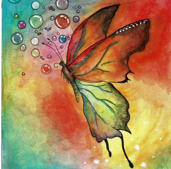 un papillon, symbole de transformation