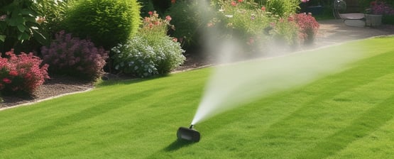 a fire hydrant sitting in the middle of a lush green field