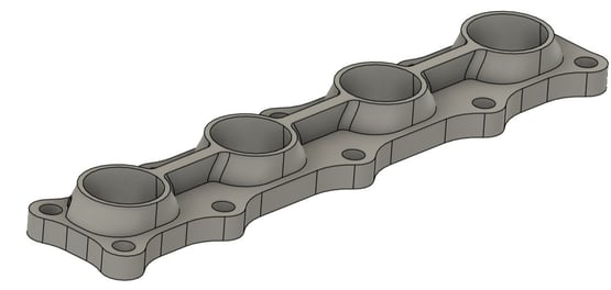  flansza kolektora do Mitsubishi Lancera skan 3D