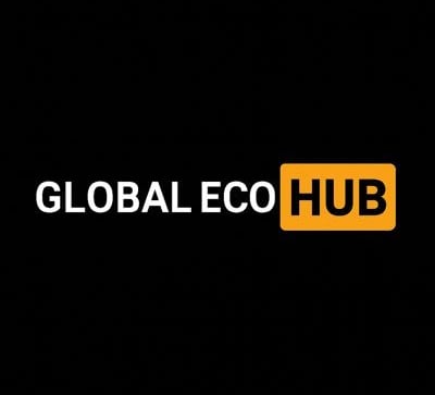 Global Eco Hub branding image focused on green tech, blockchain news, and market trends from emerging economies.
