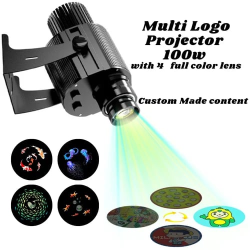 Multi Gobo Projector 4 Lens of Static Rotation
