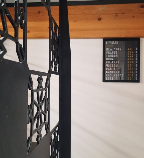 a clock on a wall in a room