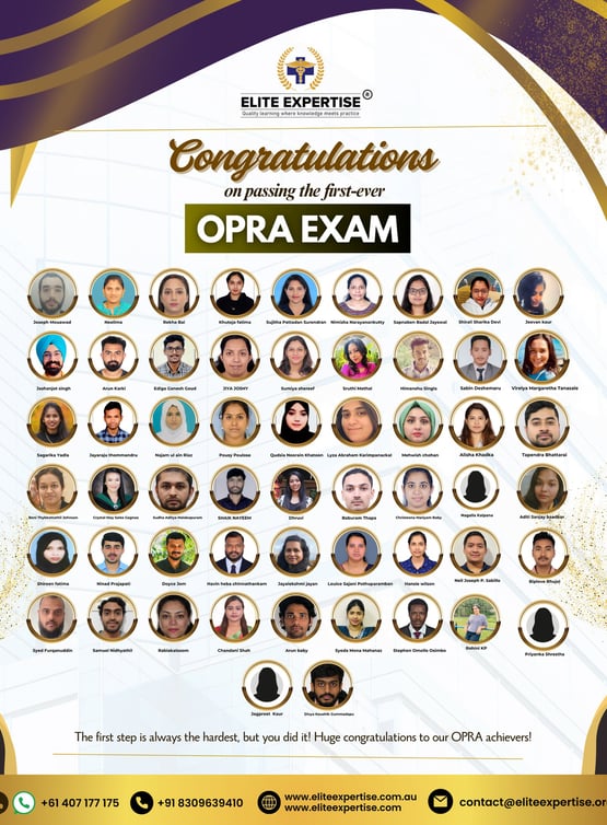 OPRA Exam success Flyer