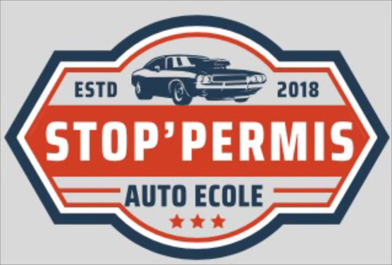 auto-école permis voiture  voiturette logo