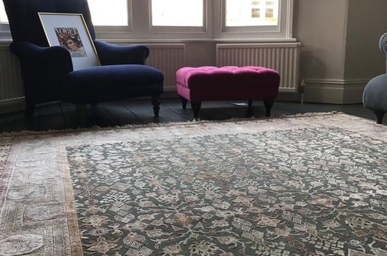 Handmade Wool and Silk Rug - The Handmade Rug Company