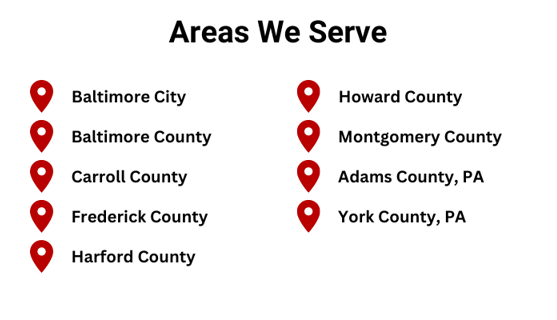 Areas Served by Mason Dixon Services HVAC and Electrical