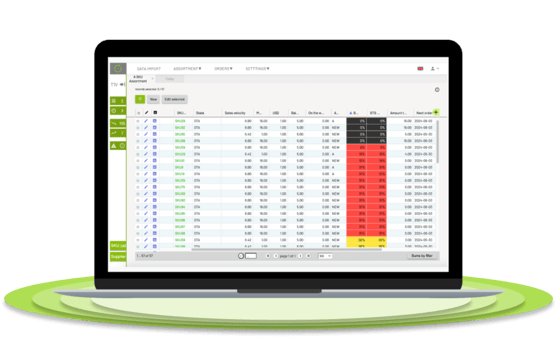 fluentSTOCK - inventory management window. Stock management tool.