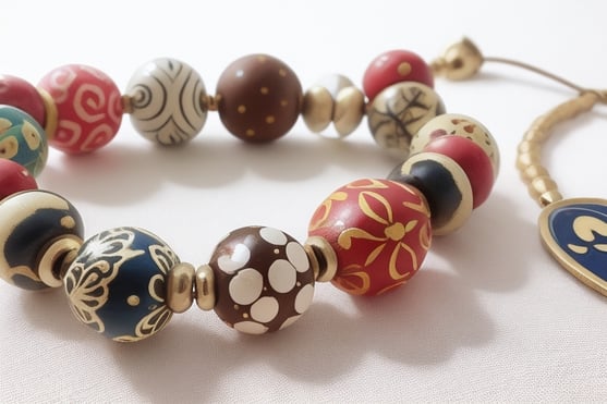 Painted Wooden Bead Jewelry