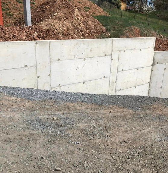 Mur en banché Cournon