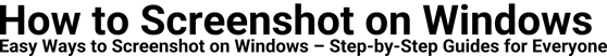 How to Screenshot on Windows logo
