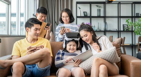 TechAid family enjoying fast reliable internet