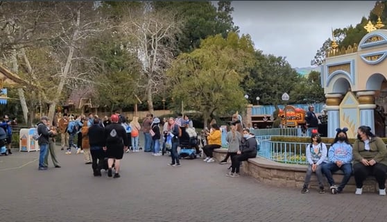 Cast Member Crowd Near the Fantasyland Theater
