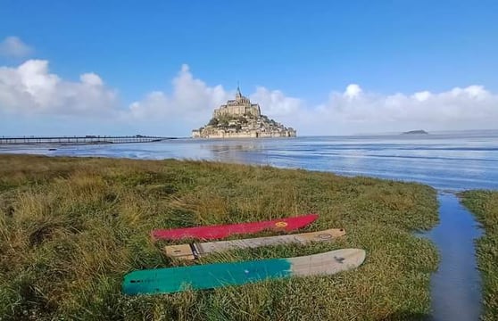 Mont Saint Michel kite wing normandie camp