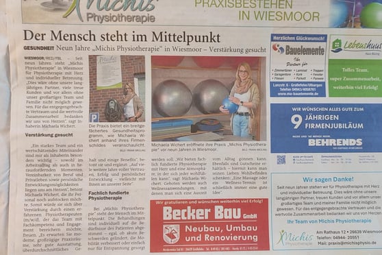 Zeitungsartikel im Sonntagsblatt
