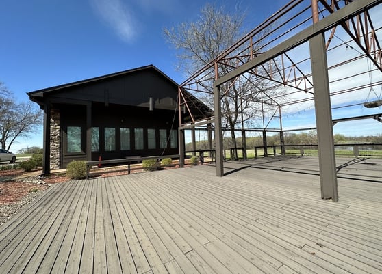 the deck at Bethany Worship Center - perfect for outdoor instruction and play
