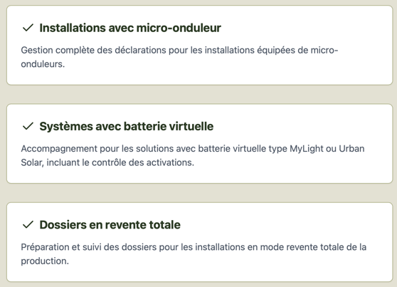 micro-onduleur, batterie virtuelle et physique, photovoltaïque, revente totale et revente de surplus