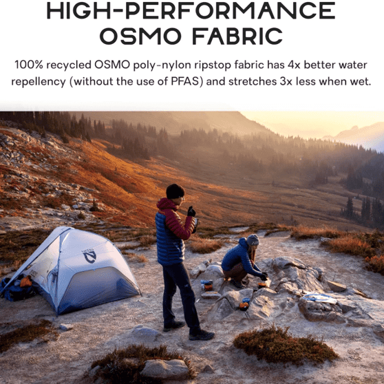 NEMO Hornet 2 backpacking tent on mountain ridge, best lightweight camping tent for backpacking