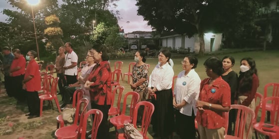 Sebagian anggota Legio Maria Bintang Penuntun yang hadir dalam HUT Pengukuhan ke-9