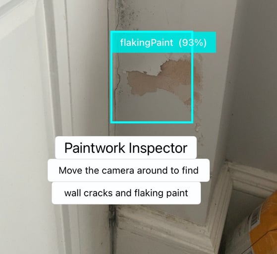 a picture of house damage being detected by ai