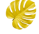 a yellow leafy plant with black and white stripes