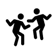 a couple of people holding hands and standing in a circle