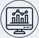 Jimproved Tech logo of a screen with a graph, representing data analysis