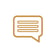 pictogramme bulle de conversation doré