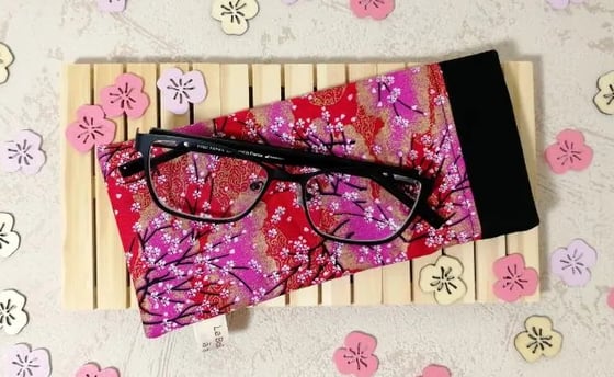 étui à lunettes rouge