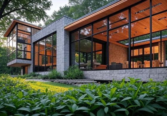 Maison à l'architecture ambitieuse pour la journée mondiale de l'architecture.