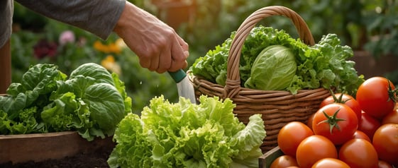 Health, Organic Gardening, Home Grown, tomatoes, crisp lettuce, and fragrant herbs, biodiversity, 