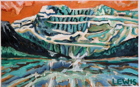 Painting Study of Cameron Lake