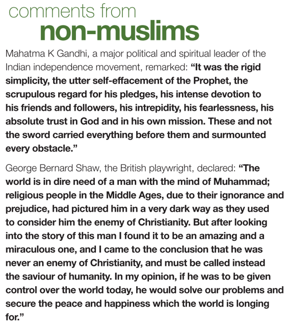 comments from non-muslims