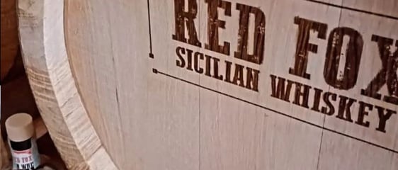 Sicilian Whiskey Botte pirografata