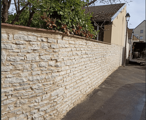 mur en joints de pierre à Bellefond