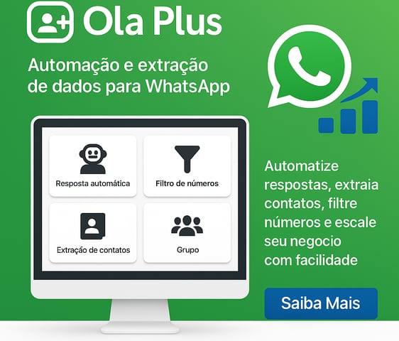 a computer screen showing a green background with a white text that says ola plus