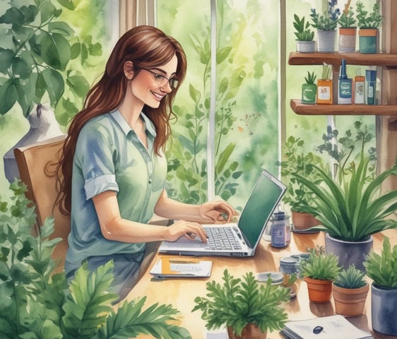 A person is working at a wooden desk with a laptop displaying a calendar or scheduling application. They are using a mouse and a smartphone is nearby, with a glass of water on a coaster and a set of keys on the desk.