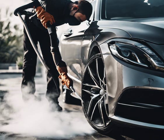 a close up of the grille of a car
