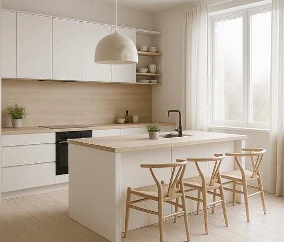 cocina-lujo-nordica-blanca-roble-luz-natural-estilo-escandinavo