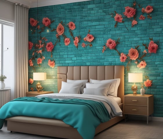 Elegant 3D Floral Wallpapers for bedrooms in Chennai near Tambaram