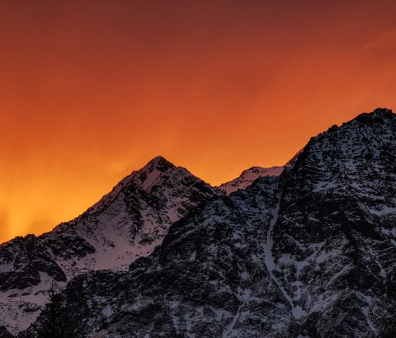 Tramonto sul Pizzo Scalino