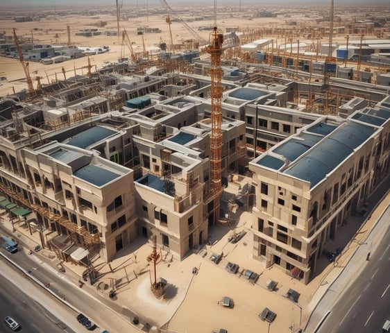 المقاولات الإنشائية والتشطيبات.