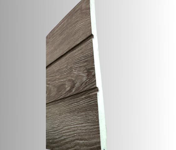 Sample image of Insulae Ceiling with Teak Wood finish, showcasing bottom color and polyurethane foam