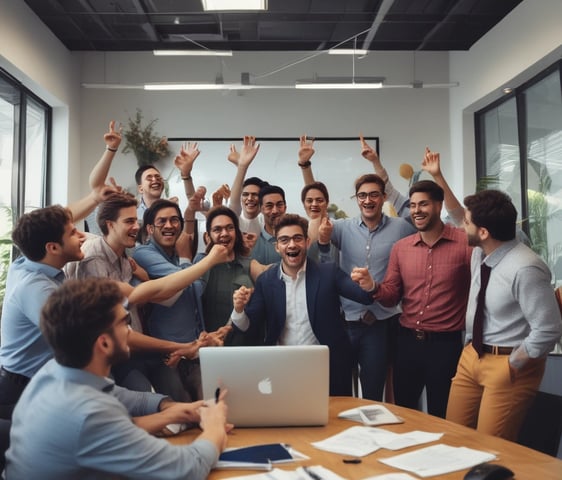 A small vehicle is piled high with rental bicycles, which have a yellow and black color scheme. The vehicle is traveling on a city street with a colorful archway in the background and a few people walking and riding bikes nearby.