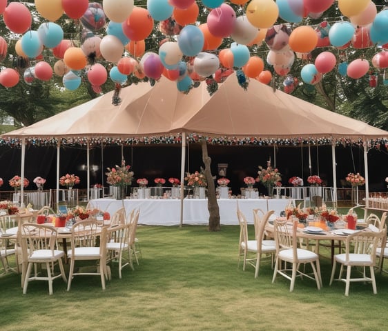 a woman and her children playing in a giant inflatable balloon - filled with
