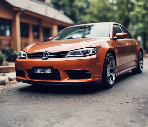 a car parked on the side of a road