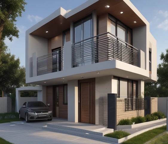 A construction site with a large, metallic building featuring the CSCEC logo and Chinese characters on it. Surrounding the building are tall apartment complexes in the background. Signs are visible, including one indicating an exit with English and Chinese text, and several informational signs in Chinese.