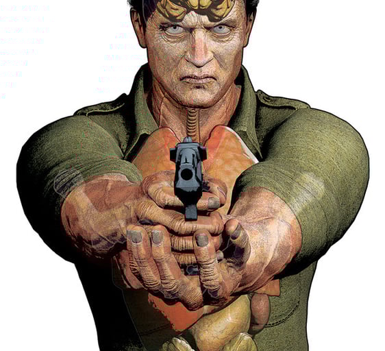 Tactical target showcasing internal organs for defensive shooting